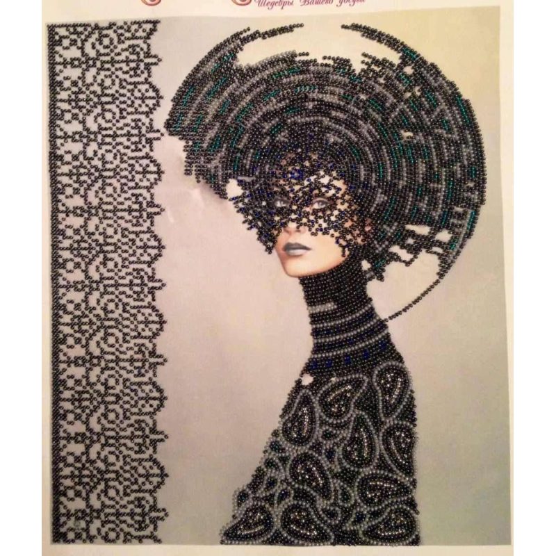 Bead Embroidery Kit on Art Canvas "Morgana"