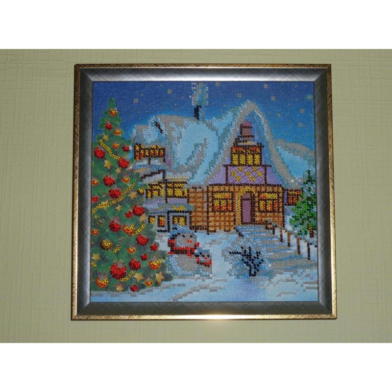 Bead Embroidery Pattern on Art Canvas "Winter Tale"