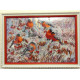 Bead Embroidery Kit on Art Canvas "Bullfinches"