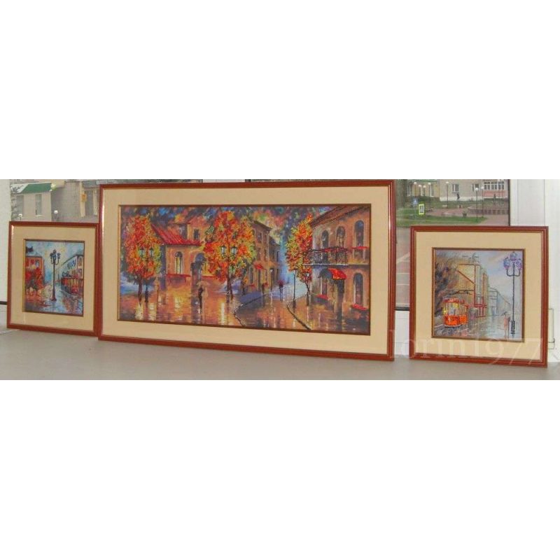 Bead Embroidery Kit on Art Canvas "October colours"