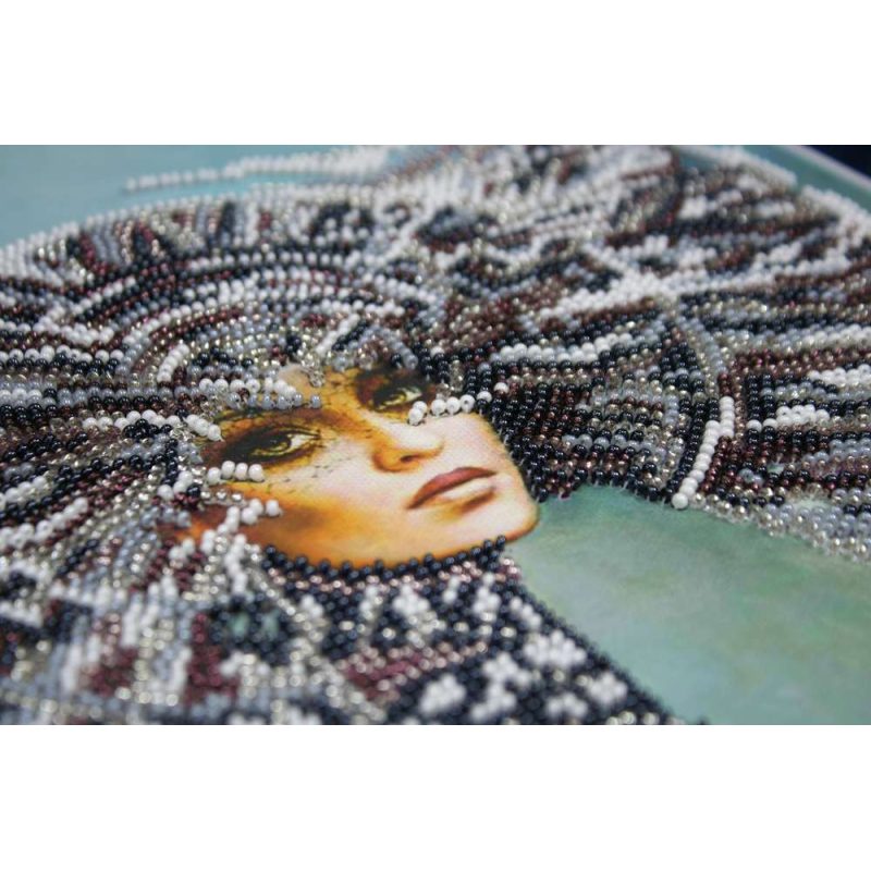 Bead Embroidery Kit on Art Canvas "Selena"