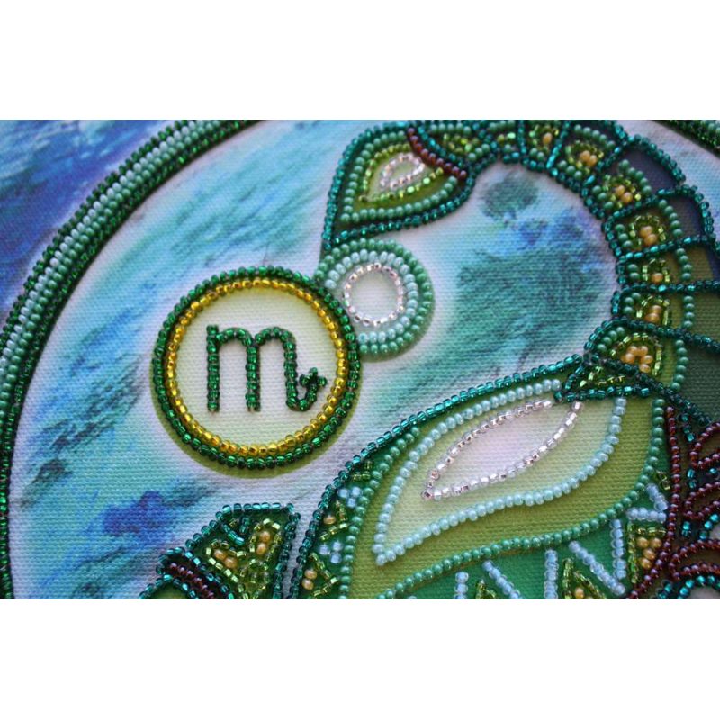 Bead Embroidery Kit on Art Canvas "Scorpio"