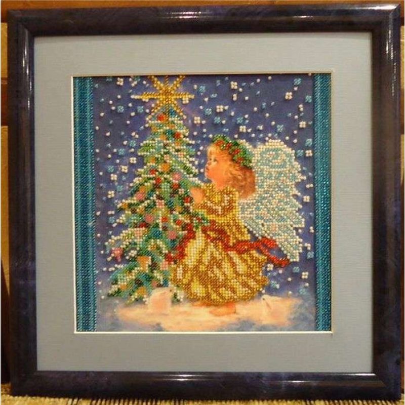 Bead Embroidery Pattern on Art Canvas "The Christmas Star"