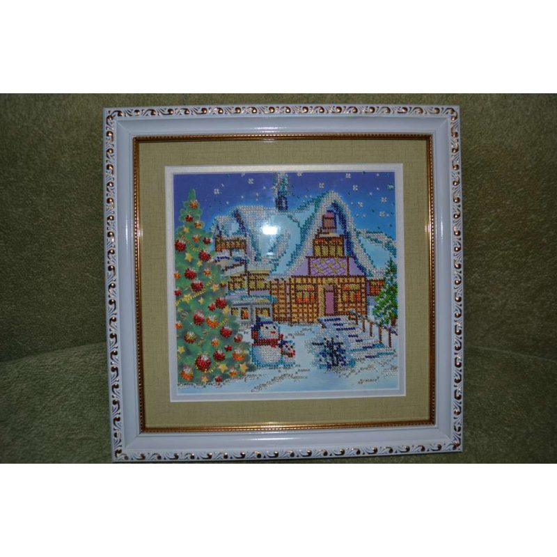 Bead Embroidery Pattern on Art Canvas "Winter Tale"