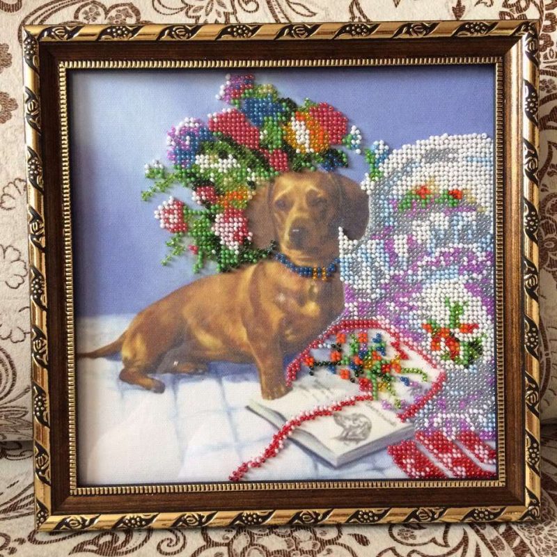 Bead Embroidery Pattern on Art Canvas "Idyll"