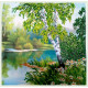Bead Embroidery Pattern on Art Canvas "Birches"