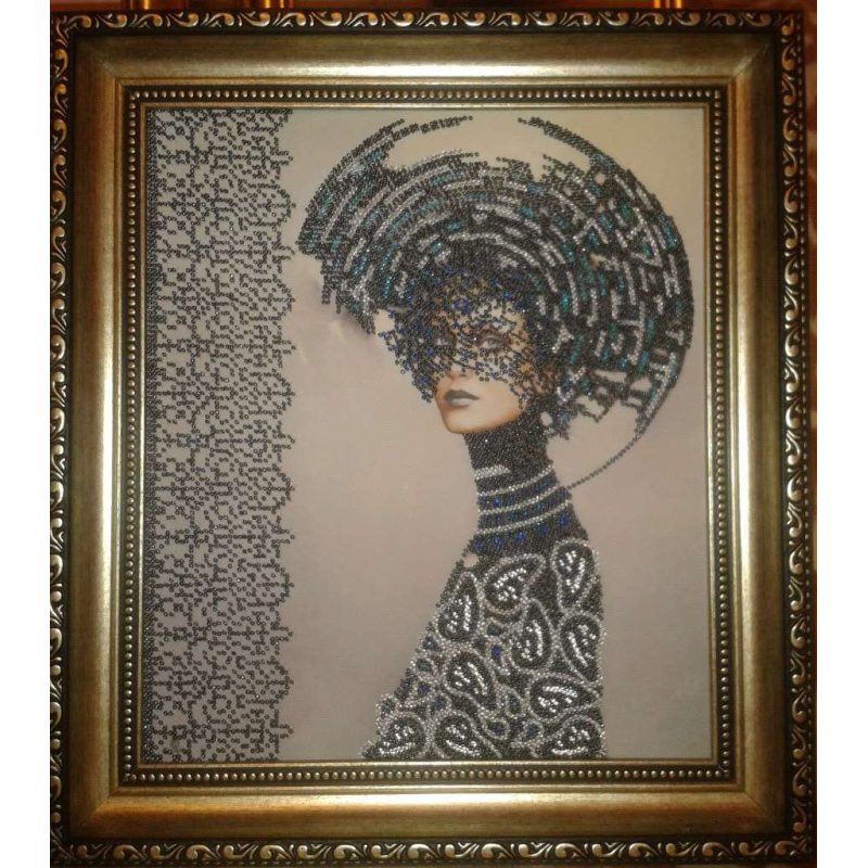 Bead Embroidery Kit on Art Canvas "Morgana"