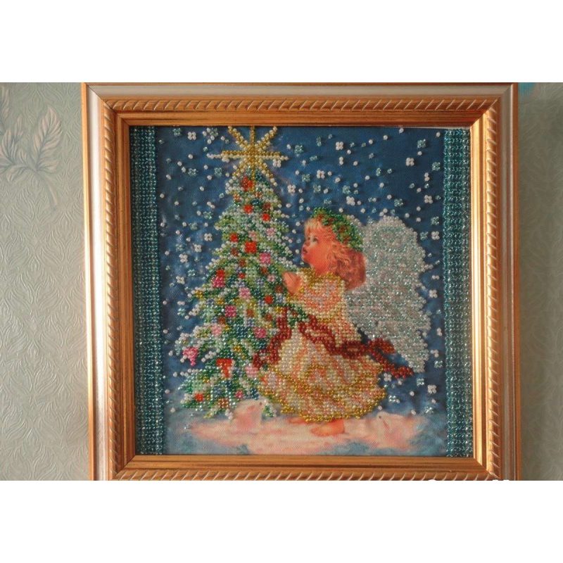 Bead Embroidery Pattern on Art Canvas "The Christmas Star"