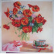 Bead Embroidery Pattern on Art Canvas "Morning Tea"