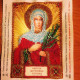 Mini Icon Bead Embroidery Kit on Art Canvas "St. Tatiana"