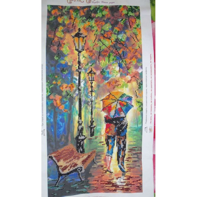 Bead Embroidery Kit on Art Canvas "Colour mood"