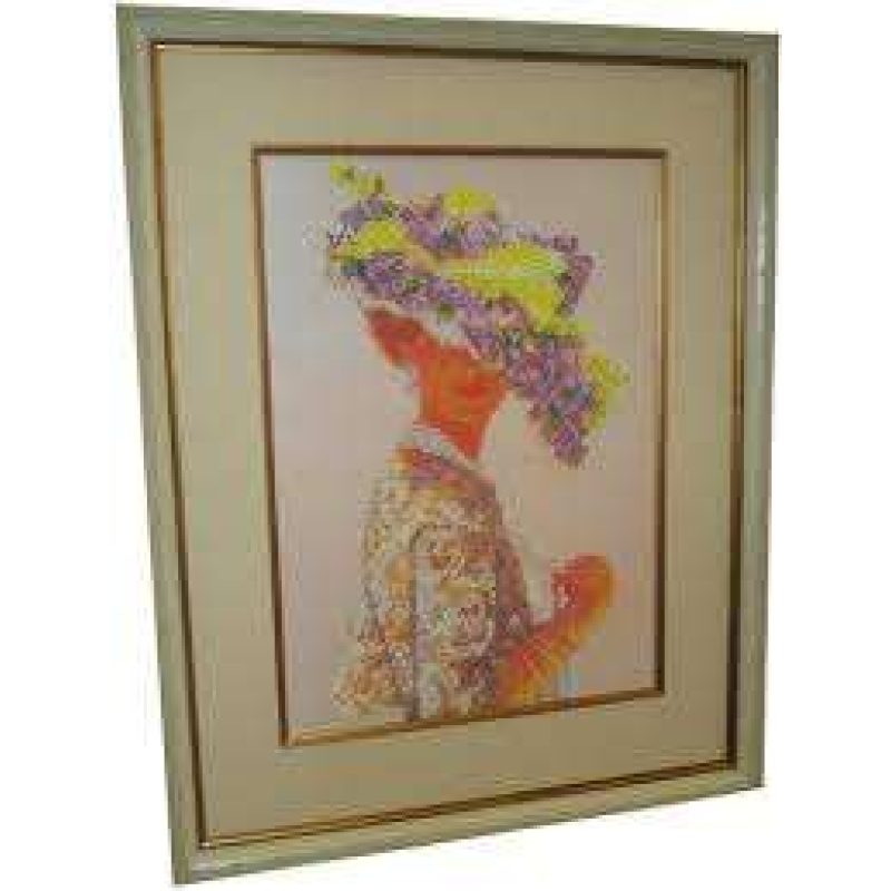 Bead Embroidery Kit on Art Canvas "Elizabeth"