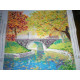 Bead Embroidery Pattern on Art Canvas "Transparent autumn-1"