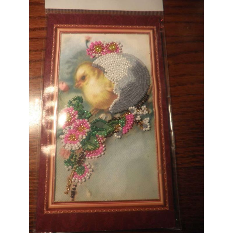 Bead Embroidery Postcard Kit "Easter – 2"