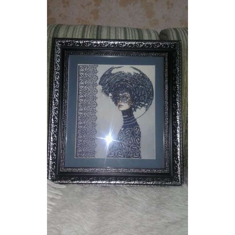 Bead Embroidery Kit on Art Canvas "Morgana"