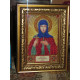 Mini Icon Bead Embroidery Kit on Art Canvas "St. Anna"