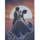 Bead Embroidery Kit on Art Canvas "Street waltz"