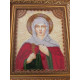Icon Bead Embroidery Kit on Art Canvas "St. Galina"