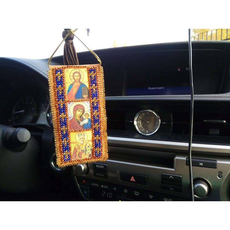 Talisman Bead Embroidery Kit on Art Canvas "Driver' Prayer (Ukrainian text)"