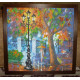 Bead Embroidery Pattern on Art Canvas "Evening Promenade"