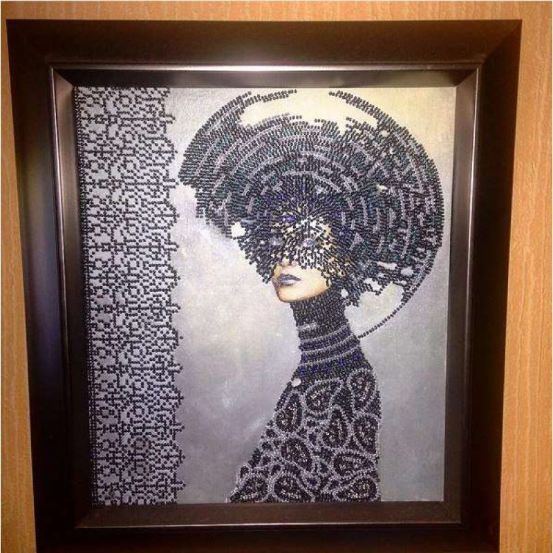 Bead Embroidery Kit on Art Canvas "Morgana"