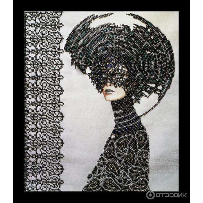Bead Embroidery Kit on Art Canvas "Morgana"