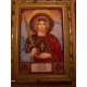 Mini Icon Bead Embroidery Kit on Art Canvas "St. Michael"