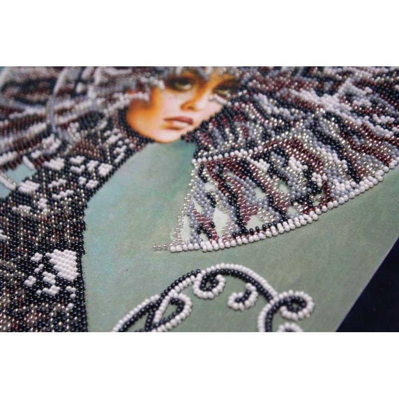 Bead Embroidery Kit on Art Canvas "Selena"