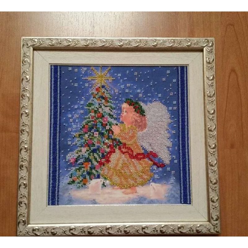 Bead Embroidery Pattern on Art Canvas "The Christmas Star"