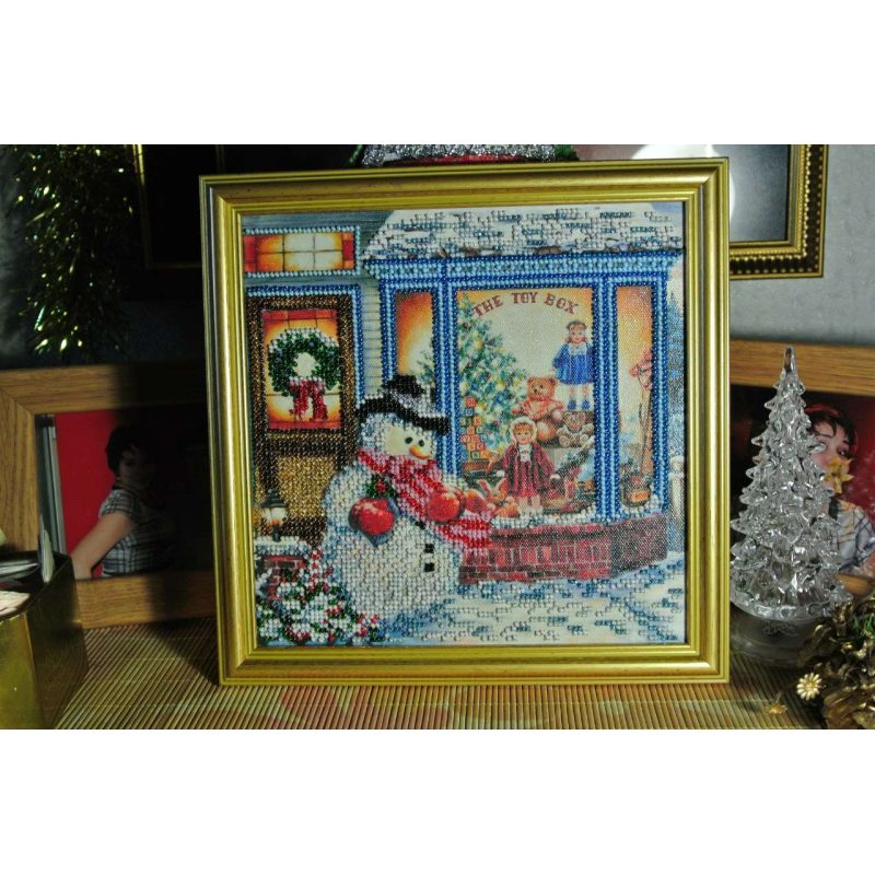 Bead Embroidery Pattern on Art Canvas "Toy Shop"