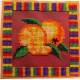 Bead Embroidery Kit on Art Canvas "Orange"