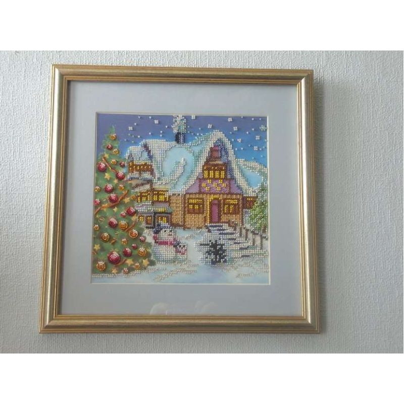 Bead Embroidery Pattern on Art Canvas "Winter Tale"