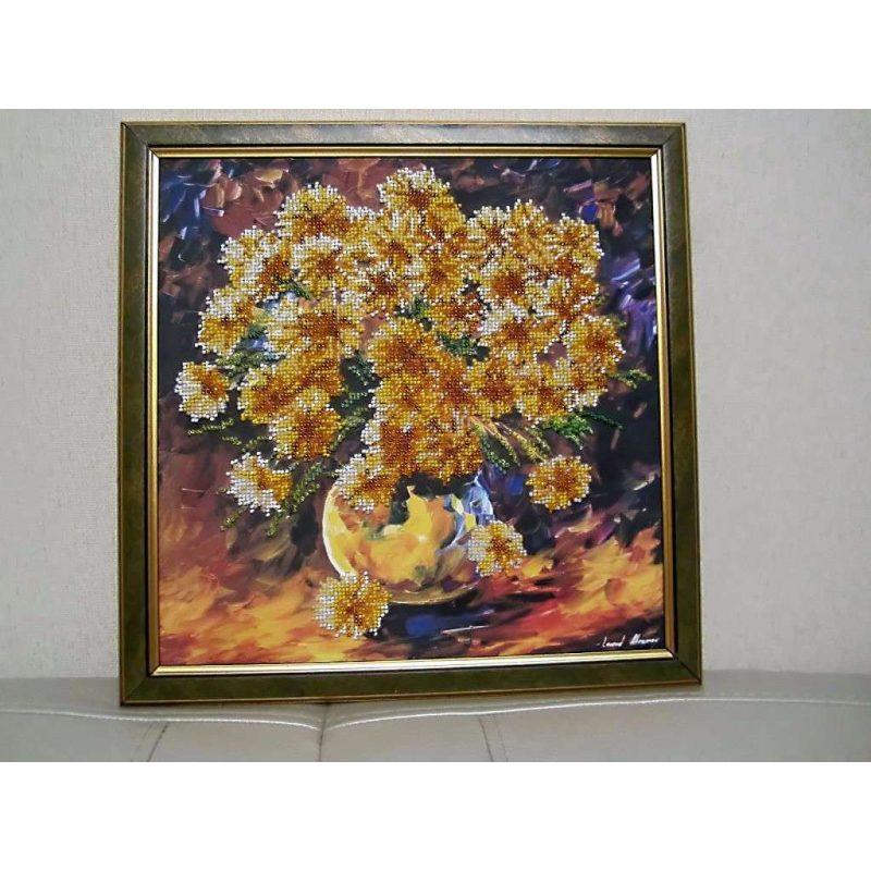 Bead Embroidery Pattern on Art Canvas "Breath of Autumn"