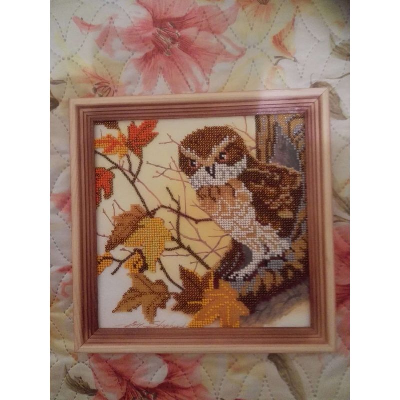 Bead Embroidery Pattern on Art Canvas "Wood fairy tale"
