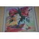 Bead Embroidery Pattern on Art Canvas "Picturesque peonies"