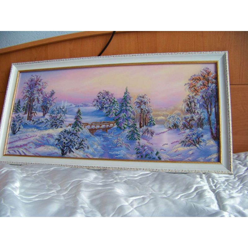 Bead Embroidery Kit on Art Canvas "Bewitched forest"
