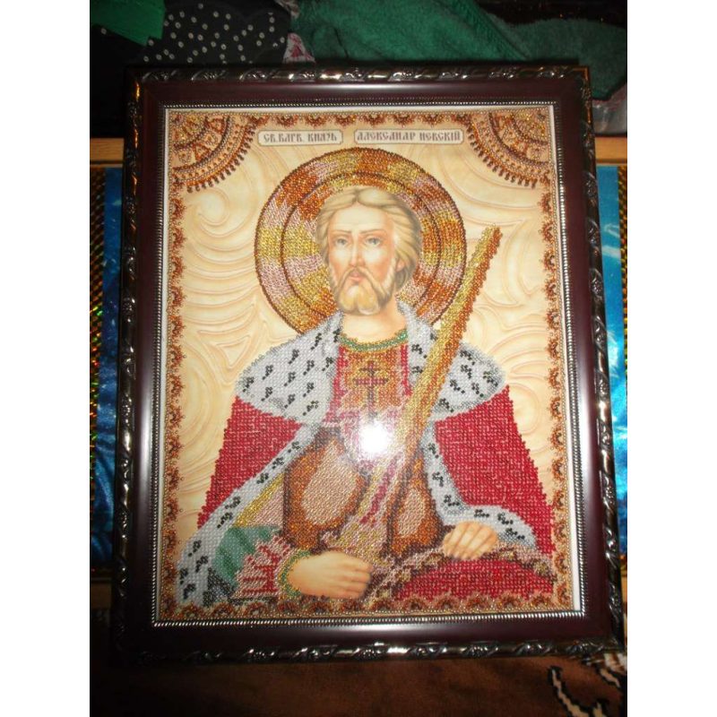 Набір для вишивання бісером іменної ікони "Святий Олександр"
