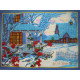 Bead Embroidery Kit on Art Canvas "Winter evening"