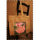 Bead Embroidery Pattern on Art Canvas "Pink lotus"