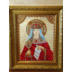 Icon Bead Embroidery Kit on Art Canvas "St. Barbara"