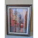 Bead Embroidery Kit on Art Canvas "Little tram"