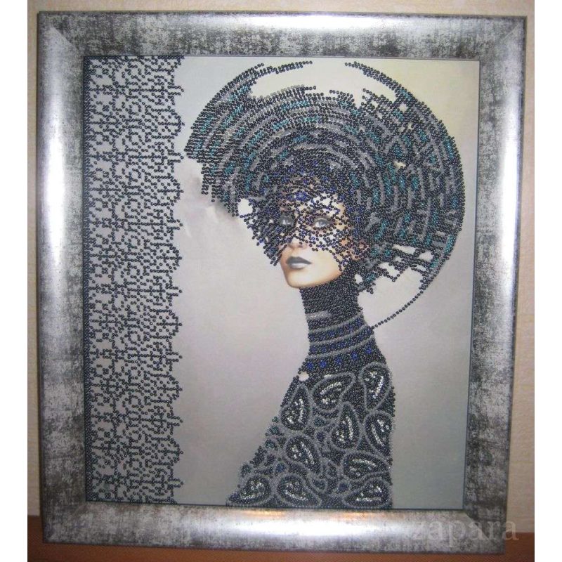 Bead Embroidery Kit on Art Canvas "Morgana"