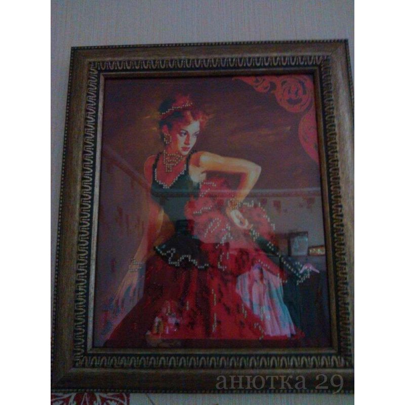 Bead Embroidery Kit on Art Canvas "Consuelo"
