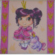 Mini Bead Embroidery Kit on Art Canvas "Adele"