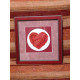Mini Bead Embroidery Kit on Art Canvas "Heart"