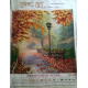Bead Embroidery Pattern on Art Canvas "Transparent autumn"