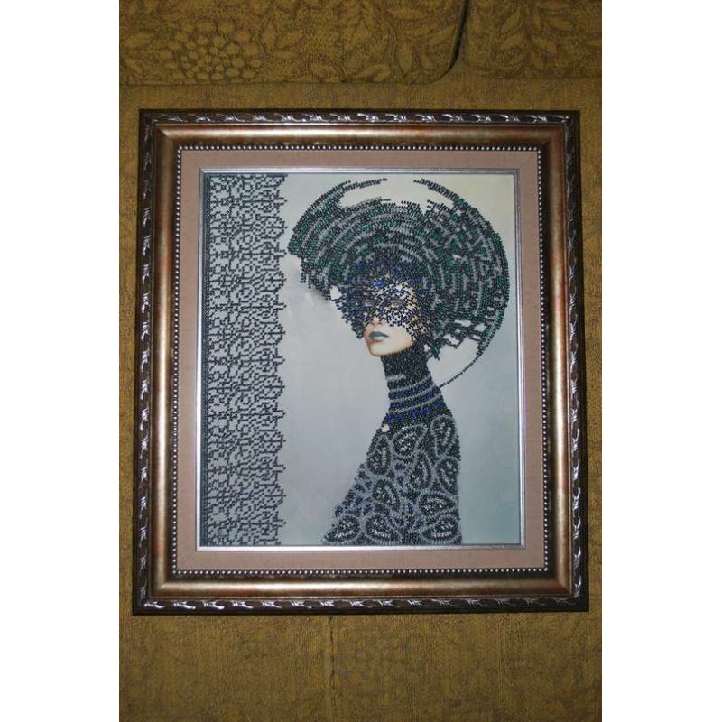 Bead Embroidery Kit on Art Canvas "Morgana"