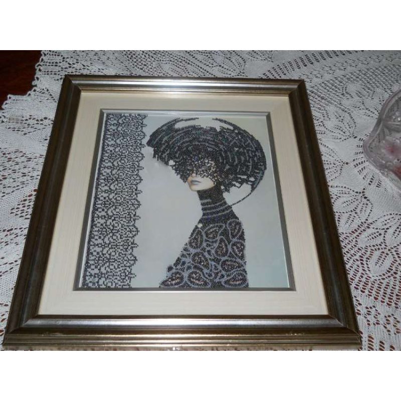 Bead Embroidery Kit on Art Canvas "Morgana"