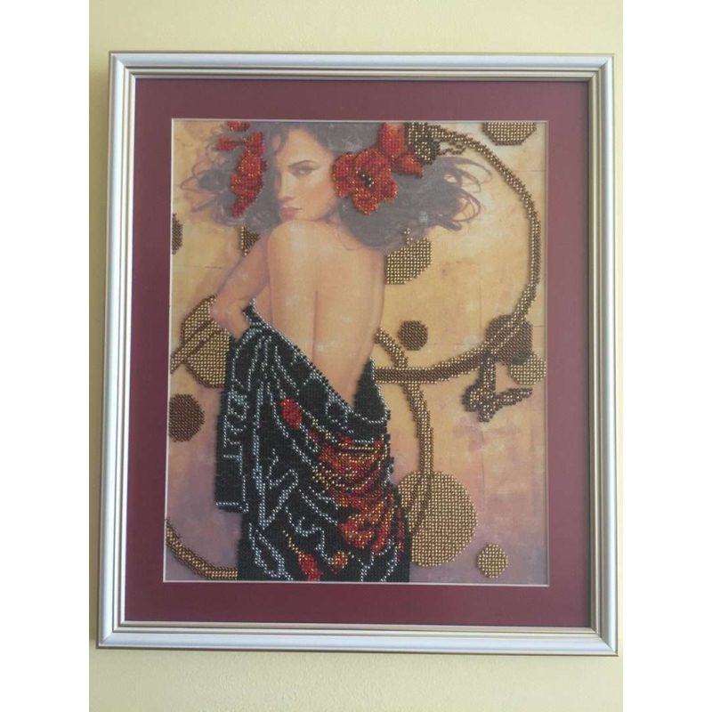 Bead Embroidery Kit on Art Canvas "Temptation"