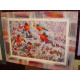 Bead Embroidery Kit on Art Canvas "Bullfinches"